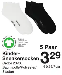 Zeeman Kinder Sneakersocken Angebot