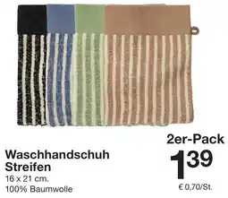 Zeeman Waschhandschuh Streifen Angebot