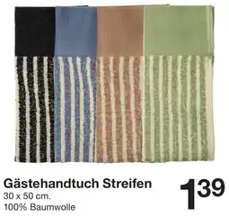 Zeeman Gästehandtuch Streifen Angebot