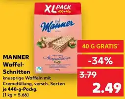 Kaufland MANNER Waffel Schnitten Angebot