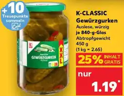 Kaufland K-CLASSIC Gewürzgurken Angebot