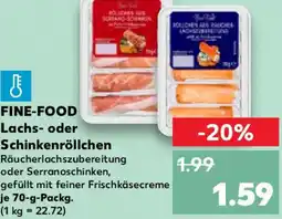 Kaufland FINE-FOOD Lachs- oder Schinkenröllchen Angebot