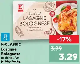 Kaufland K-CLASSIC Lasagne Bolognese Angebot