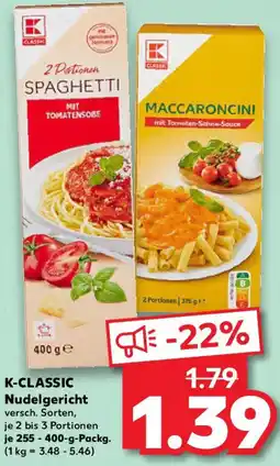 Kaufland K-CLASSIC Nudelgericht Angebot