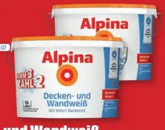 B1 Discount Baumarkt Alpina Decken- und Wandweiß Angebot