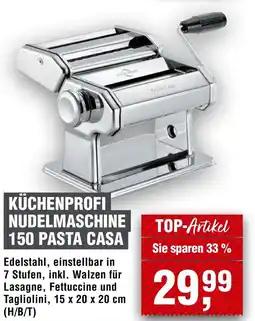 Handelshof KÜCHENPROFI NUDELMASCHINE 150 PASTA CASA Angebot