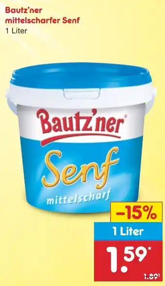 Netto Marken-Discount Bautz'ner mittelscharfer Senf Angebot