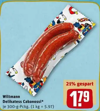 REWE Wiltmann delikatess cabanossi Angebot