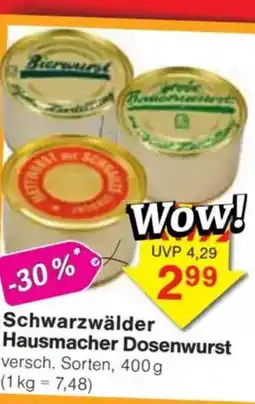 Jawoll Schwarzwälder Hausmacher Dosenwurst Angebot