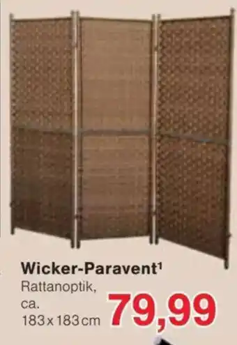 Jawoll Wicker-Paravent¹ Angebot