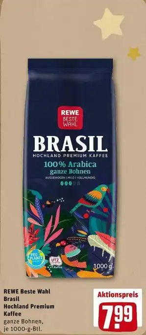 REWE Rewe beste wahl brasil hochland premium kaffee Angebot