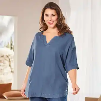 NKD Damen-Kurzarm-Bluse aus Lyocell, große Größen Angebot