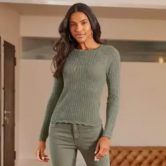 NKD Damen-Ajour-Pullover mit Lurex-Effekt Angebot