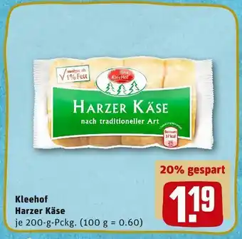 REWE Kleehof harzer käse Angebot