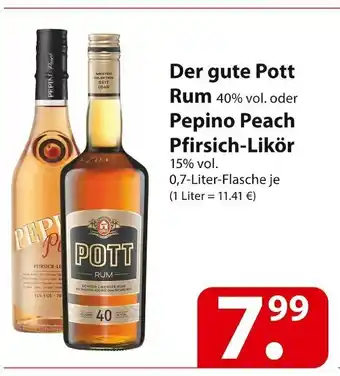 Famila Nord Ost Der gute pott rum oder pepino peach pfirsich-likör Angebot