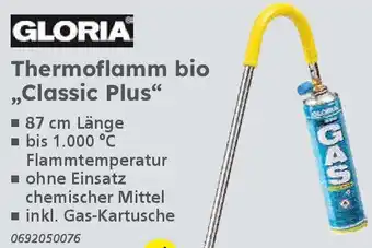 Globus Baumarkt GLORIA Thermoflamm bio „Classic Plus" Angebot