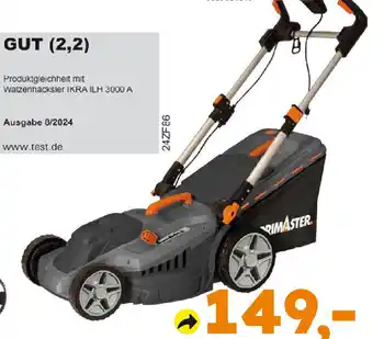 Globus Baumarkt PRIMASTER Elektro Rasenmäher ,,PMERM 1743" Angebot