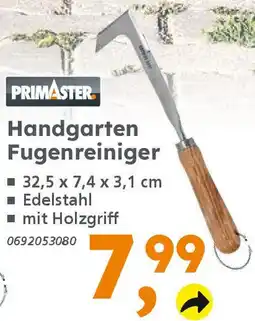 Globus Baumarkt PRIMASTER Handgarten Fugenreiniger Angebot