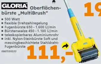 Globus Baumarkt GLORIA Oberflächenbürste „MultiBrush" Angebot