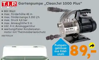 Globus Baumarkt T.I.P. Gartenpumpe „Clean Jet 1000 Plus" Angebot