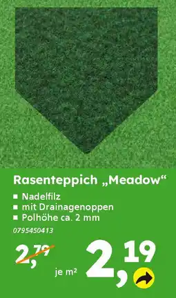 Globus Baumarkt Rasenteppich „Meadow" Angebot