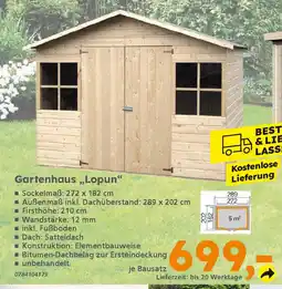 Globus Baumarkt Gartenhaus,,Lopun" Angebot