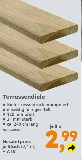 Globus Baumarkt Terrassendiele Angebot