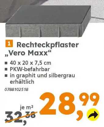 Globus Baumarkt Rechteckpflaster Vero Maxx Angebot