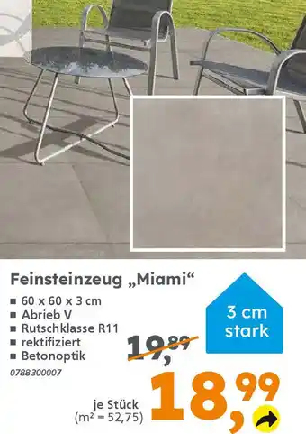 Globus Baumarkt Feinsteinzeug „Miami“ Angebot