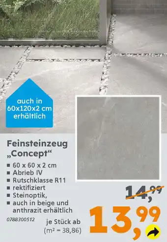 Globus Baumarkt Feinsteinzeug „Concept" Angebot