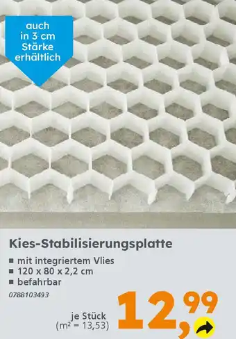 Globus Baumarkt Kies-Stabilisierungsplatte Angebot