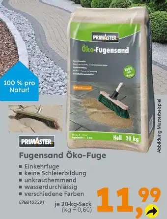 Globus Baumarkt PRIMASTER Fugensand Öko-Fuge Angebot