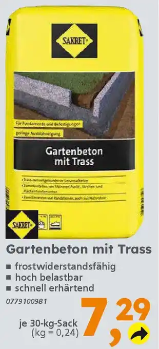 Globus Baumarkt SAKRET Gartenbeton mit Trass Angebot