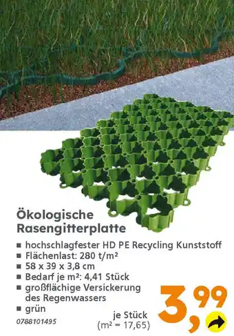 Globus Baumarkt Ökologische Rasengitterplatte Angebot