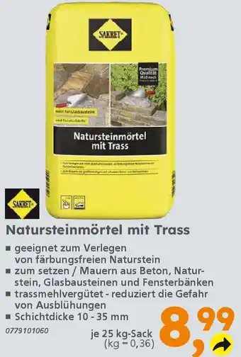 Globus Baumarkt SAKRET Natursteinmörtel mit Trass Angebot