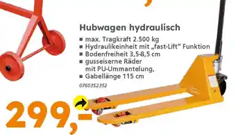 Globus Baumarkt Hubwagen hydraulisch Angebot