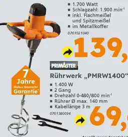 Globus Baumarkt PRIMASTER Rührwerk ,,PMRW1400" Angebot