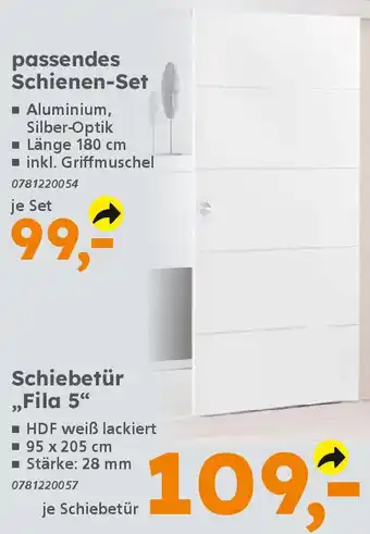 Globus Baumarkt Schiebetür „Fila 5" Angebot