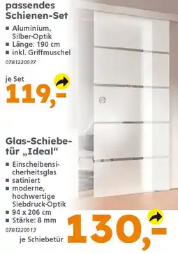 Globus Baumarkt Glas-Schiebetür ,,Ideal" Angebot