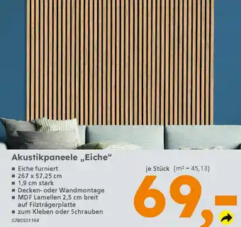 Globus Baumarkt Akustikpaneele ,,Eiche" Angebot