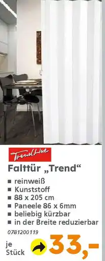 Globus Baumarkt TrendLine Falttür ,,Trend" Angebot