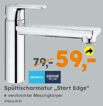 Globus Baumarkt GROHE Spültischarmatur „Start Edge" Angebot