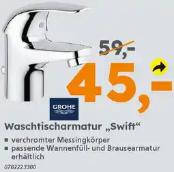 Globus Baumarkt GROHE Waschtischarmatur ,,Swift" Angebot