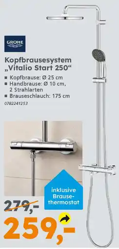 Globus Baumarkt GROHE Kopfbrausesystem ,,Vitalio Start 250" Angebot