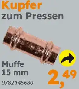 Globus Baumarkt Kupfer zum Pressen Angebot