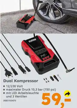 Globus Baumarkt EUFAB Dual Kompressor Angebot