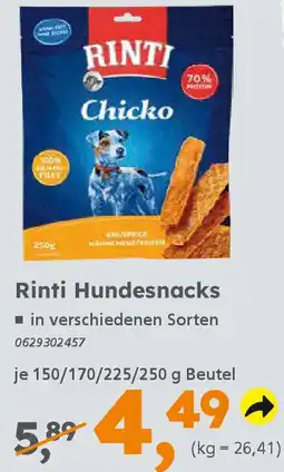 Globus Baumarkt Rinti Hundesnacks Angebot