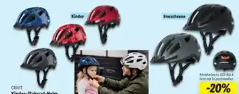 Lidl Crivit Kinder-LED-Fahrradhelm Angebot