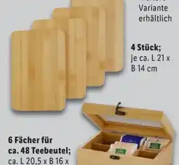 Lidl Livarno Home Bambus Teebox Angebot