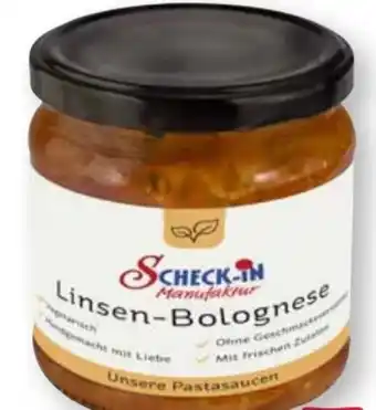 Scheck-in-Center Scheck-in Manufaktur Vegane Linsen Bolognese Sauce Angebot